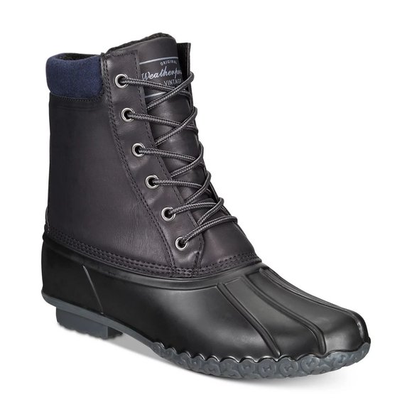 Weatherproof Vintage Mens Adam 2 Leather Closed Toe Ankle Black 9M. NIB - Picture 2 of 5